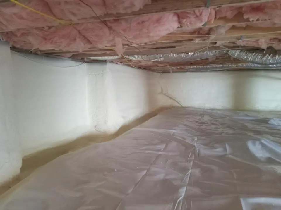 Crawl space encapsulation with closed-cell spray foam for Spray Foam Roofing in Beacon Square